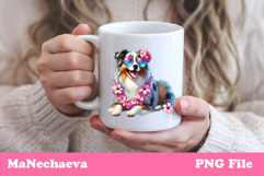 Summer Australian Shepherd Clipart | Coquette Dog PNG Product Image 3