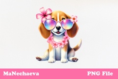 Summer Beagle Clipart | Coquette Dog Sublimation Product Image 2
