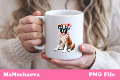 Summer Boxer Clipart | Coquette Dog Sublimation Product Image 3