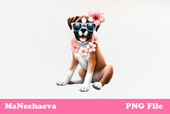 Summer Boxer Clipart | Coquette Dog Sublimation Product Image 2