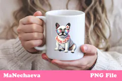 Summer French Bulldog Clipart | Cute Dog Sublimation Product Image 3