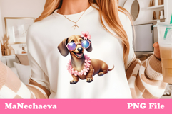 Summer Dachshund Clipart | Coquette Dog Sublimation Product Image 2