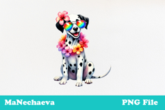 Summer Dalmatian Clipart | Coquette Dog Sublimation Product Image 1