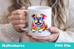 Summer Bulldog Clipart | Coquette Dog Sublimation Product Image 3