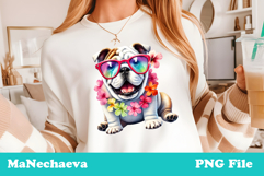Summer Bulldog Clipart | Coquette Dog Sublimation Product Image 3