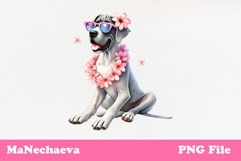 Summer Great Dane Clipart | Coquette Dog Sublimation Product Image 2