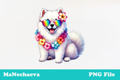 Summer Samoyed Clipart | Coquette Dog Sublimation Product Image 2