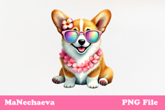 Summer Corgi Clipart | Coquette Dog Sublimation Product Image 2