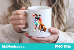 Summer Boxer Clipart | Coquette Dog Sublimation Product Image 3