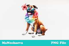 Summer Boxer Clipart | Coquette Dog Sublimation Product Image 2