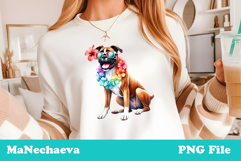 Summer Boxer Clipart | Coquette Dog Sublimation Product Image 1