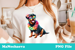 Summer Rottweiler Clipart | Coquette Dog Sublimation Product Image 1