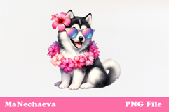 Summer Husky Clipart | Coquette Dog Sublimation Product Image 2