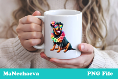 Summer Rottweiler Clipart | Coquette Dog Sublimation Product Image 3
