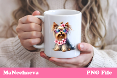 Summer Yorkie Clipart | Coquette Dog Sublimatio Product Image 3