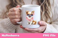 Summer Chihuahua Clipart | Coquette Dog Sublimation PNG Product Image 3