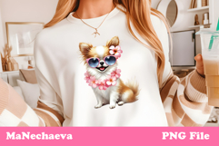 Summer Chihuahua Clipart | Coquette Dog Sublimation PNG Product Image 2