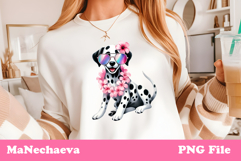 Summer Dalmatian Clipart | Coquette Dog Sublimation Product Image 1