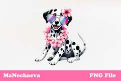Summer Dalmatian Clipart | Coquette Dog Sublimation Product Image 2