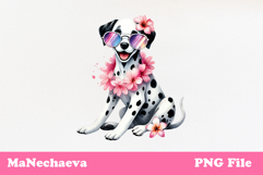 Summer Dalmatian Clipart | Coquette Dog Sublimation Product Image 2