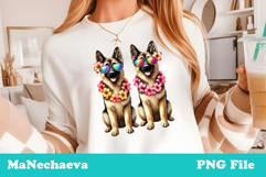 Summer German Shepherd Clipart | Coquette Dog Sublimation Product Image 2