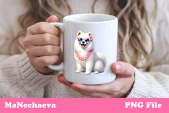 Summer Samoyed Clipart | Coquette Dog Sublimation Product Image 3