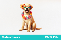 Summer Labrador Dog Clipart | Coquette Dog Sublimation Product Image 2