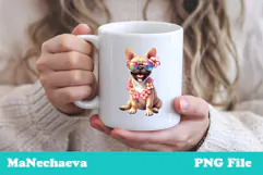 Summer French Bulldog Clipart | Cute Dog Sublimation Product Image 3