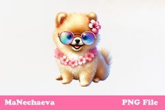 Summer Pomeranian Clipart | Coquette Dog Sublimation PNG Product Image 2