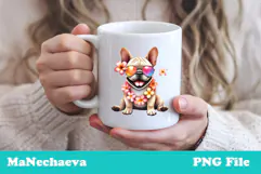Summer French Bulldog Clipart | Cute Dog Sublimation Product Image 3