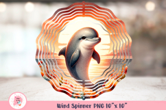 Dolphin Summer Sun Wind Spinner, Door Hanger Png, Keychain Png, Car Coaster