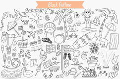 Summer Season Doodles | Beach, Coconut Tree, Sun, Ice Cream Product Image 2