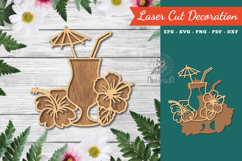Summer Drink Laser Cut Decoration Product Image 1