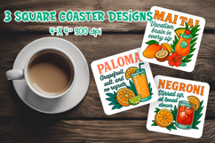 Funny Cocktail Coasters | Paloma Mai Tai Negroni Product Image 1