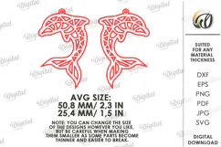Summer Drop Earrings Laser Cut . Wooden earrings SVG Product Image 2