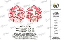 Summer Drop Earrings Laser Cut . Wooden earrings SVG Product Image 2