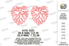 Summer Drop Earrings Laser Cut . Wooden earrings SVG Product Image 2