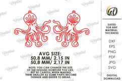 Summer Drop Earrings Laser Cut . Wooden earrings SVG Product Image 2