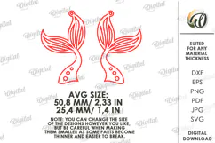 Summer Drop Earrings Laser Cut . Wooden earrings SVG Product Image 2