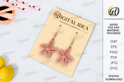 Summer Drop Earrings Laser Cut Bundle. Wooden earrings SVG Product Image 10