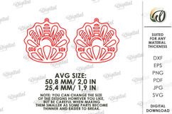 Summer Drop Earrings Laser Cut . Wooden earrings SVG Product Image 2