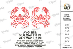 Summer Drop Earrings Laser Cut . Wooden earrings SVG Product Image 2