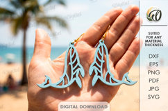 Summer Earrings Bundle Laser Cut. Dangle Summer Earrings SVG Product Image 2
