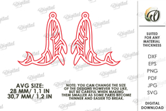 Summer Earrings Laser Cut. Dangle Summer Earrings SVG Product Image 2