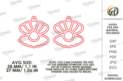 Summer Earrings Laser Cut. Dangle Summer Earrings SVG Product Image 2