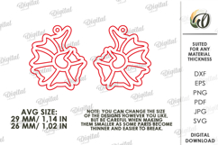 Summer Earrings Laser Cut. Dangle Summer Earrings SVG Product Image 2