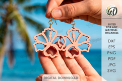 Summer Earrings Bundle Laser Cut. Dangle Summer Earrings SVG Product Image 8
