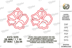 Summer Earrings Laser Cut. Dangle Summer Earrings SVG Product Image 2