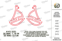 Summer Earrings Laser Cut. Dangle Summer Earrings SVG Product Image 2