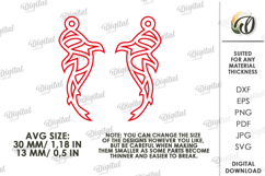 Summer Earrings Laser Cut. Dangle Summer Earrings SVG Product Image 2